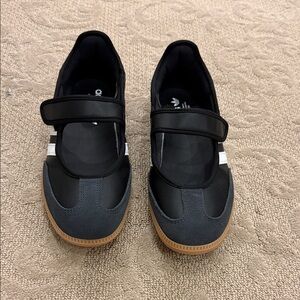 Adidas Samba Black and Gray Mary Jane Sneakers